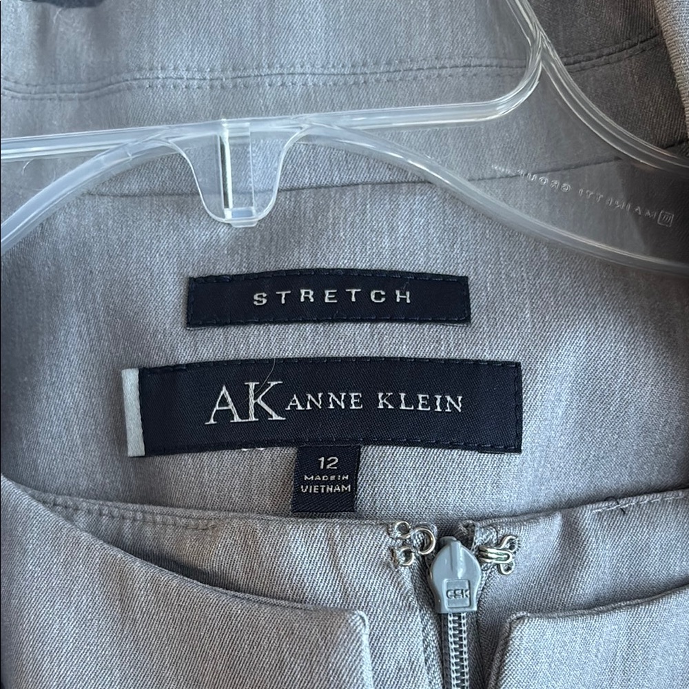 Anne Klein Stretch Blazer & Dress - Gray